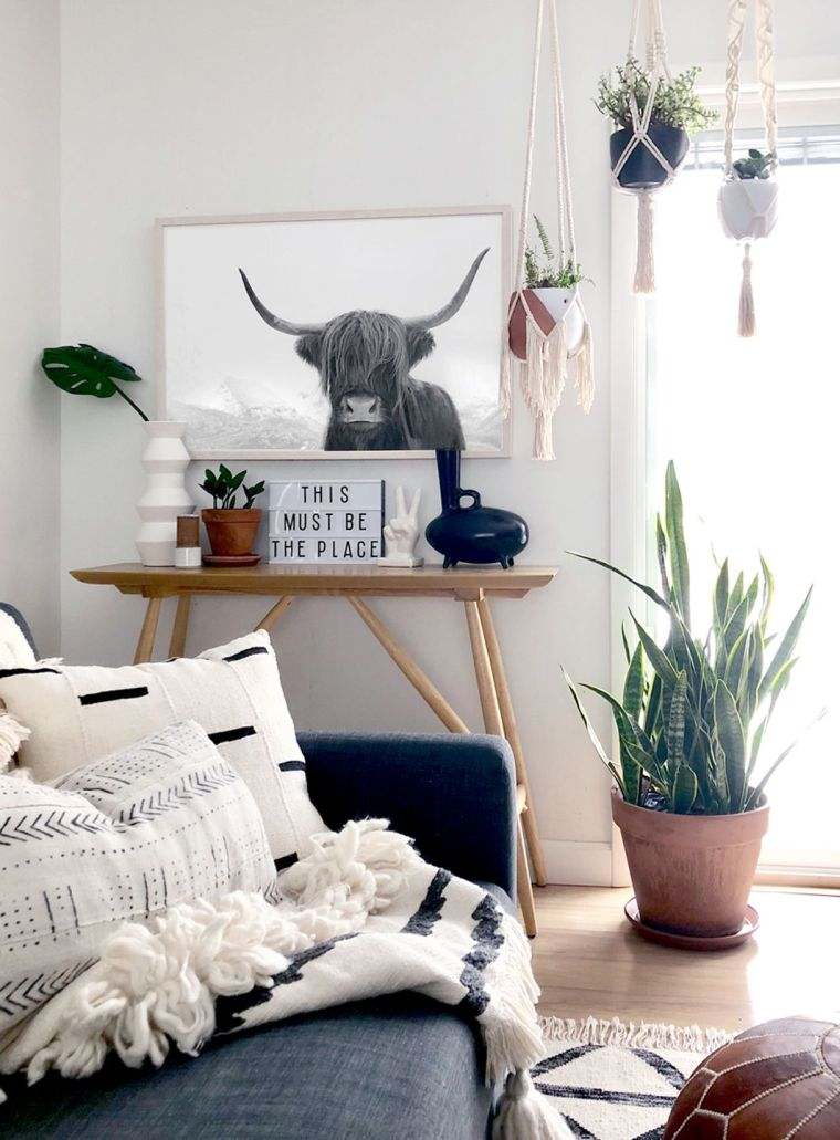 boho stílusú dekoráció - modern ötlet