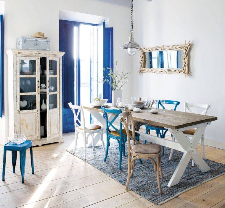 cucina-sala-da-pranzo-specchio-galleggianti-in-legno-stile-spiaggia-deco