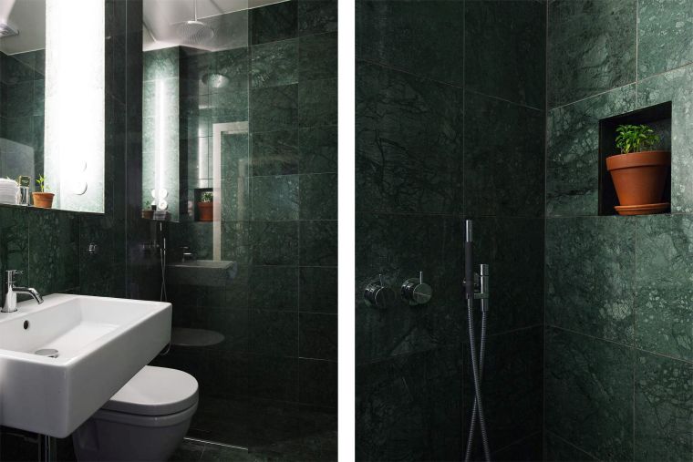 zöld márvány csempe fürdőszoba