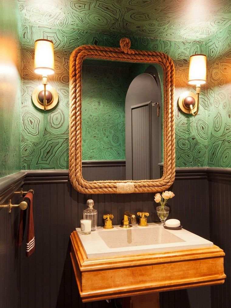 márványzöld fürdőszoba tapéta