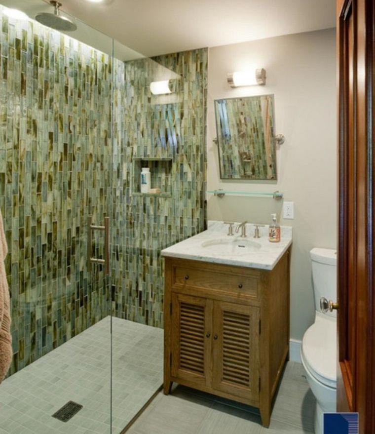 Zöld márvány divatos deco zuhanyzó