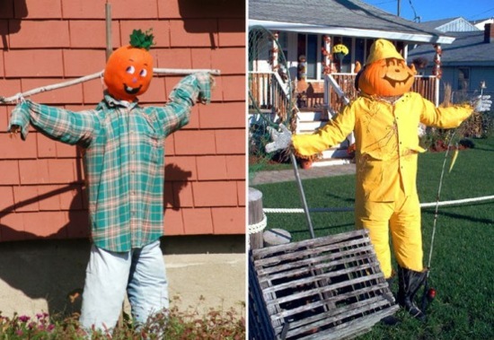 deco halloween madárijesztő sütőtök