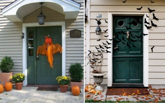 halloween szellemek ajtó deco