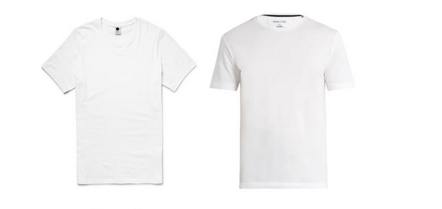 夏のファッションマンTシャツ-白