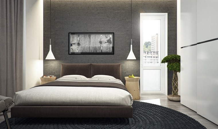 colore neutro camera da letto nero bianco grigio deco