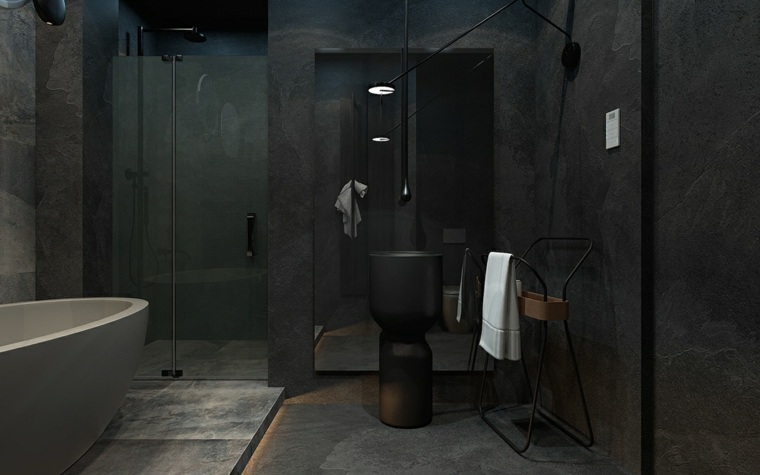 pilkos vonios kambario dekoro idėjos