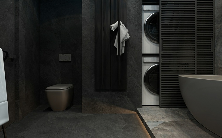 tendenza del colore del bagno di lusso grigio