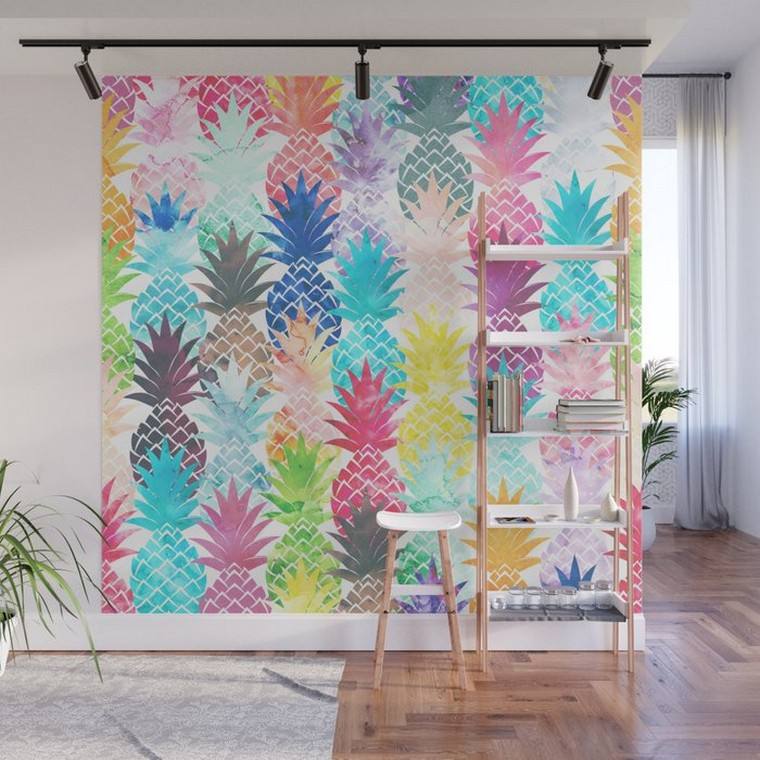 vernice ananas per una divertente decorazione murale