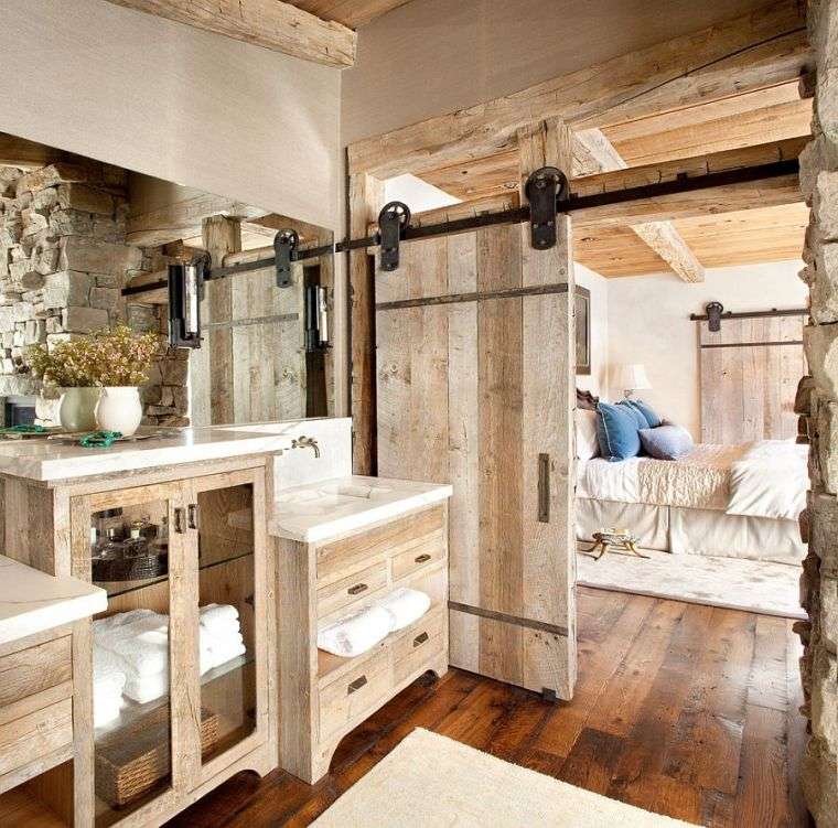 porta scorrevole-legno-deco-bagno-pietra-legno