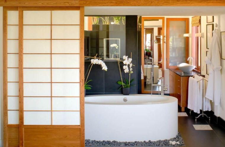 日本のバスルーム引き戸-ecran-shoji