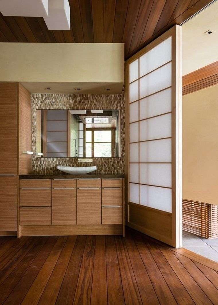 Japanski držač za kupaonicu-klizni zaslon-shoji