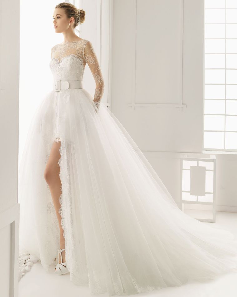 abito da sposa corto-lungo-evoluzione-due-pezzi