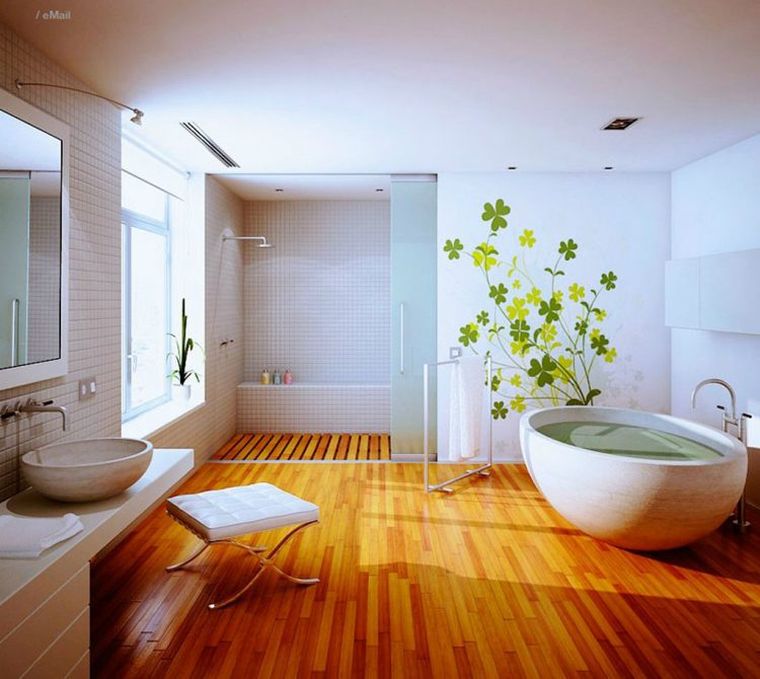 Dizajn kade za ukrašavanje japanske kupaonice