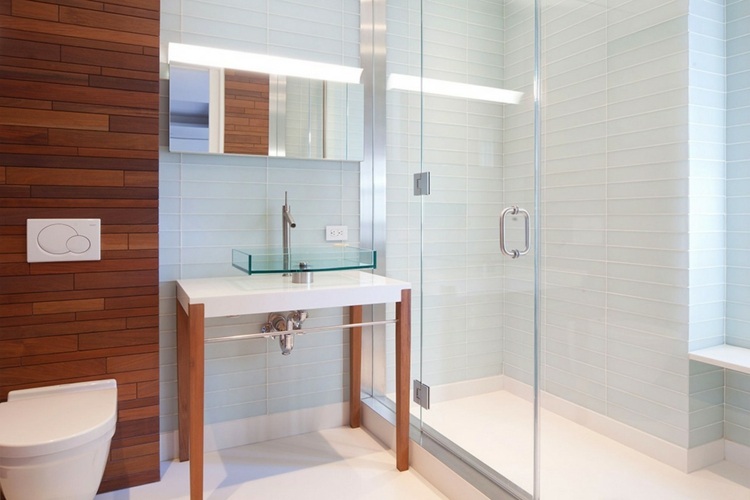 minimalista fa fürdőszobai dekoráció