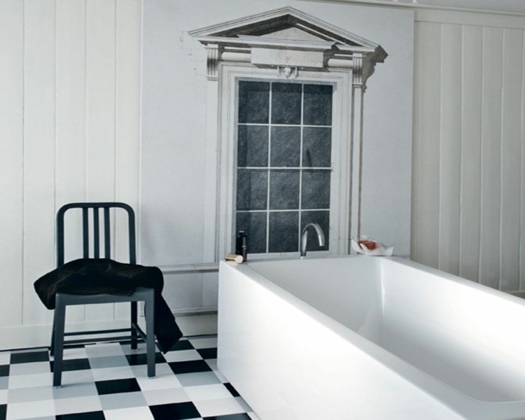 eredeti fehér fürdőszoba dekoráció