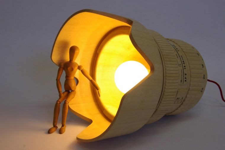 moderni medinė lempa deco