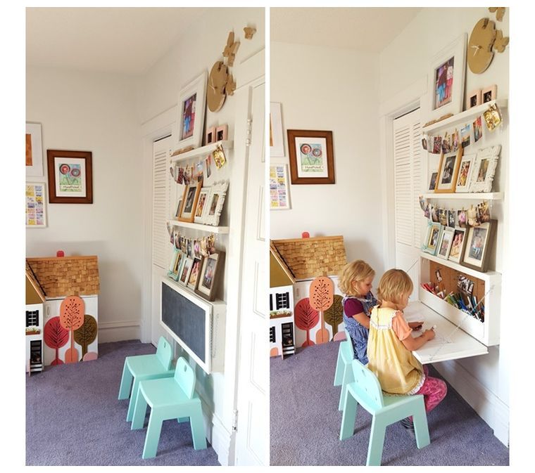 sulankstomas stalas-vaikų siena-deko-žaidimų kambarys-baldai