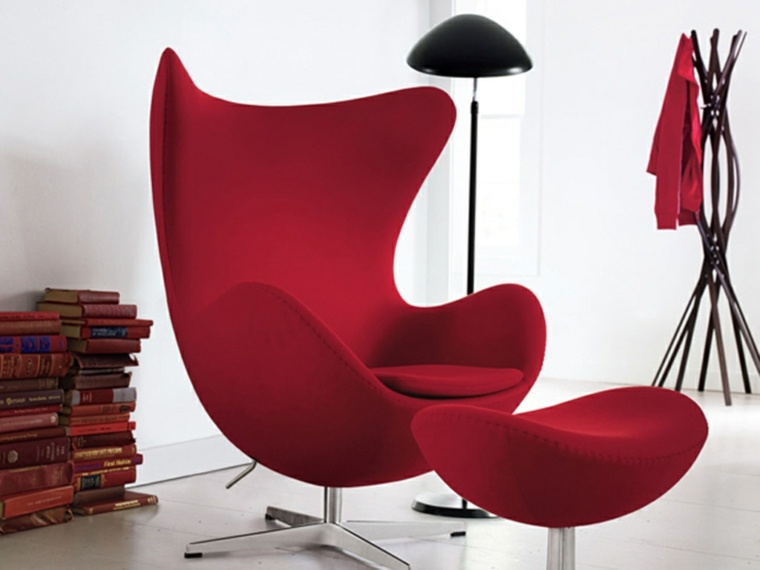 Poltroncina design poltrona moderna uovo rossa