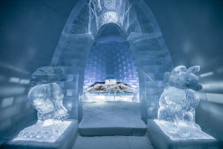 „Jukkasjärvi Icehotel 2019“-didžiausias pasaulyje ledo viešbutis Švedijoje