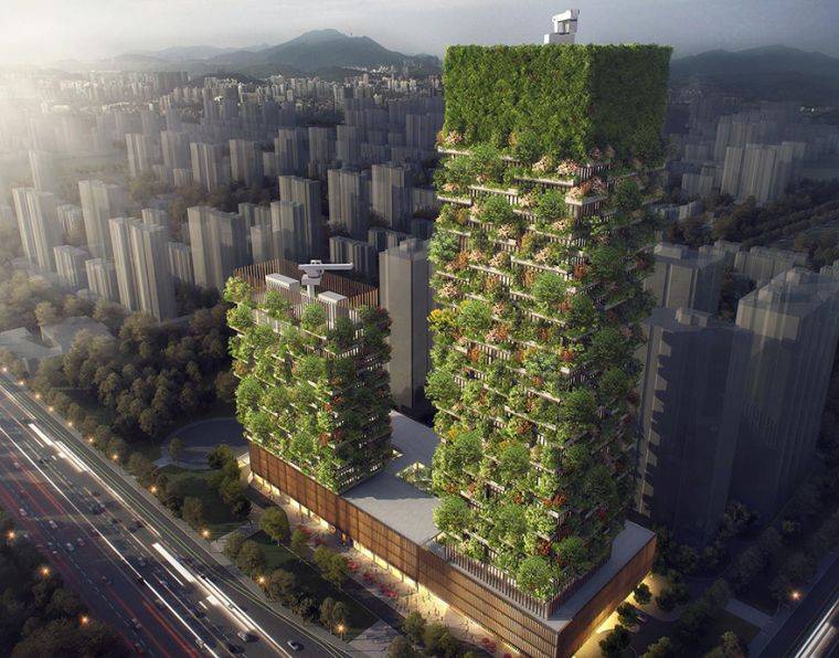 外側の緑の壁-中国-森-垂直-プロジェクト-デザイン