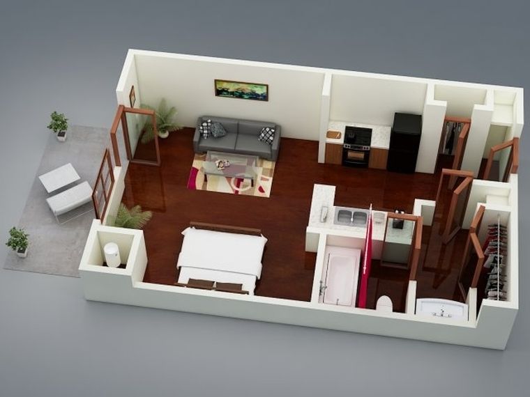 terv-3d-apartman-stúdió-konyhasarok