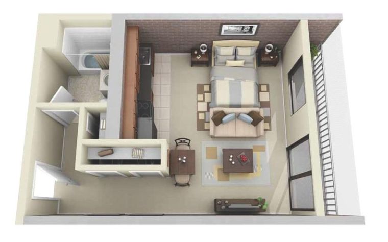 model-studio-balkon-plan-layout-3d