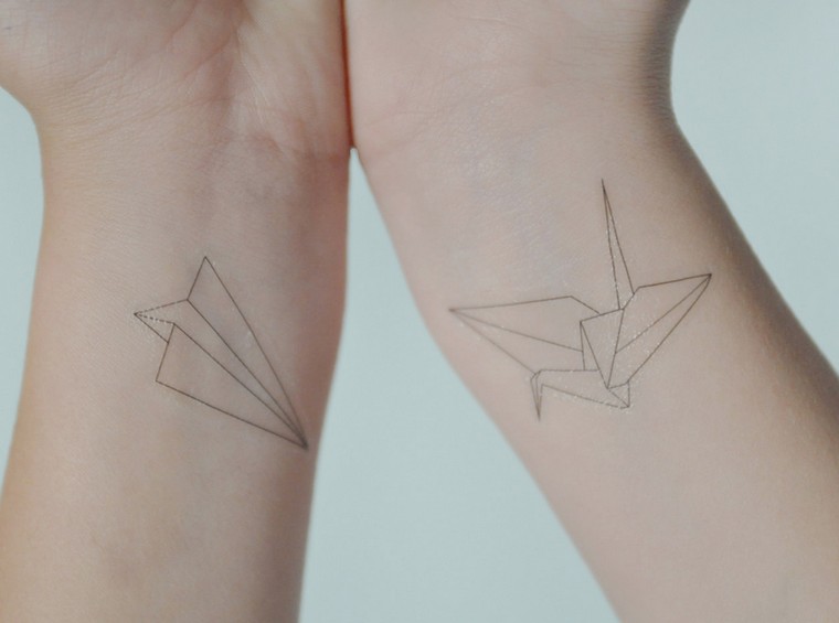 tatuaggio temporaneo idea origami tatuaggio temporaneo