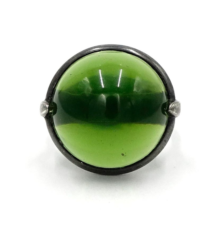 žiedas-Bottega-Veneta-akmens-žalia