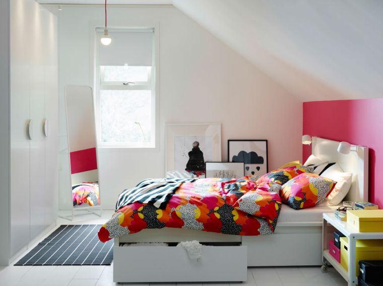 spavaće sobe ikea i ženski dekor inspiriran skandinavskim stilom
