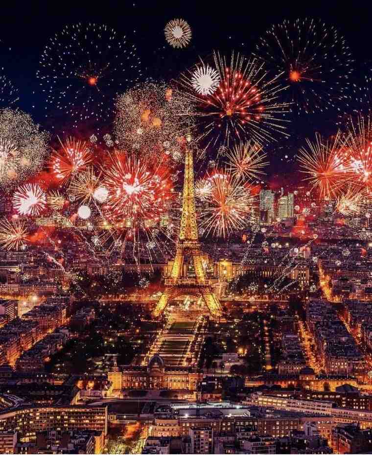 spettacolo di luci della torre eiffel capodanno