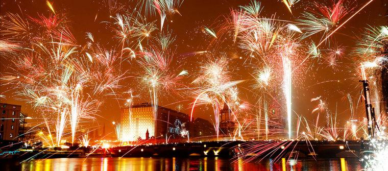 Fuochi d'artificio di Capodanno a Berlino