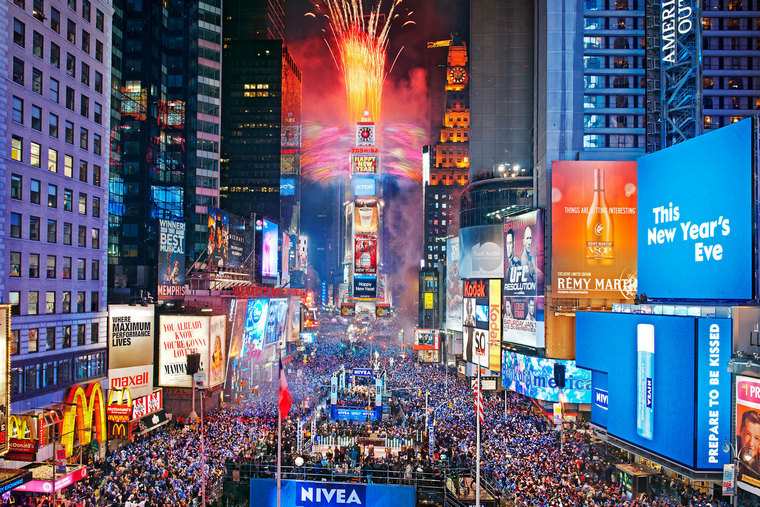 Celebrazione del capodanno di Times Square a New York