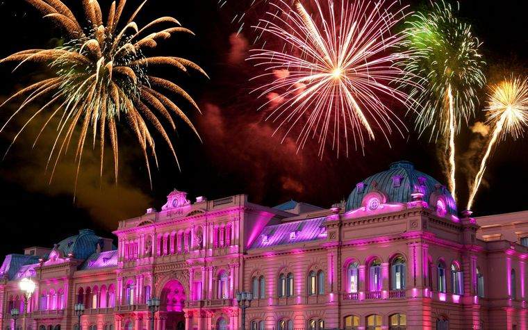 Fuochi d'artificio del municipio di Buenos Aires