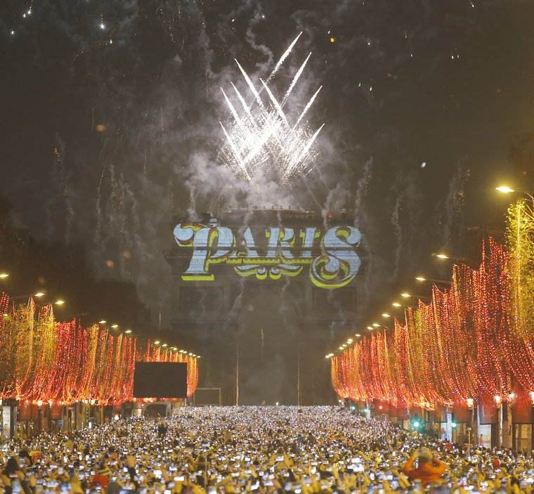 Ciao nuovo anno Champs Elysée