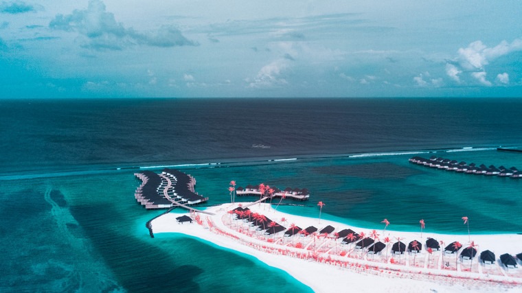Maldive Paolo Pettigiani foto ad infrarossi drone DJI Mavic Pro 2