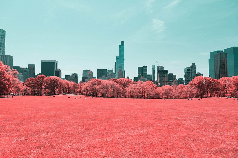 Paolo Pettigiani foto New York verde infrarosso