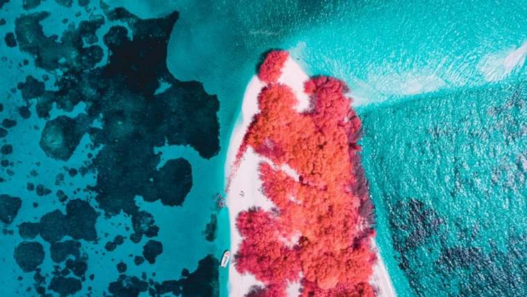 Maldive Paolo Pettigiani foto drone a infrarossi fine isola