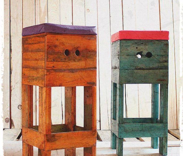 Ideje za kuhinjski ormar od paleta drvena barska stolica