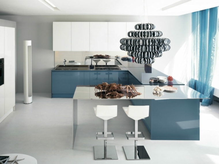 idee di design dell'isola cucina moderna