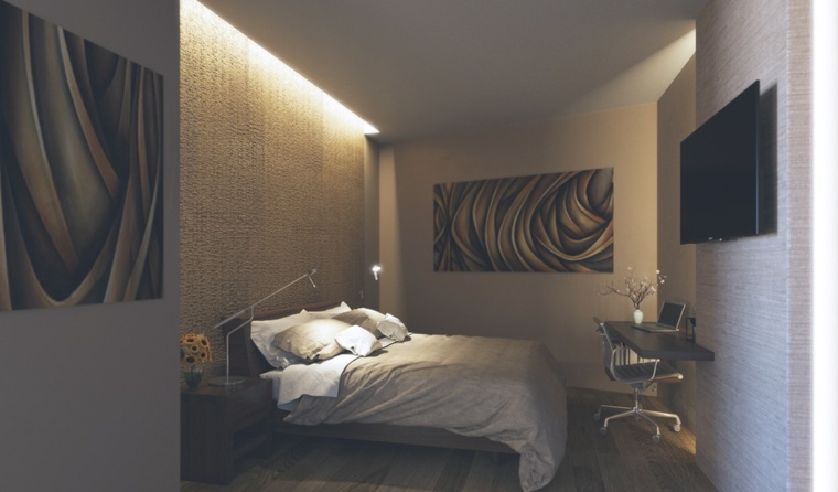 Illuminazione per la camera da letto idea per decorare i cuscini del tavolo da parete per il letto in legno