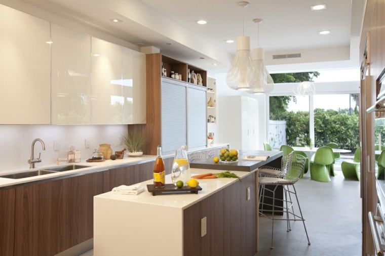 dizainerio virtuvės baro pakabinama šviesa