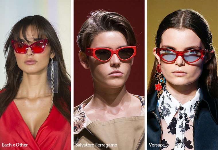 2019 -es divatos napszemüveg vörös keretű nőkkel