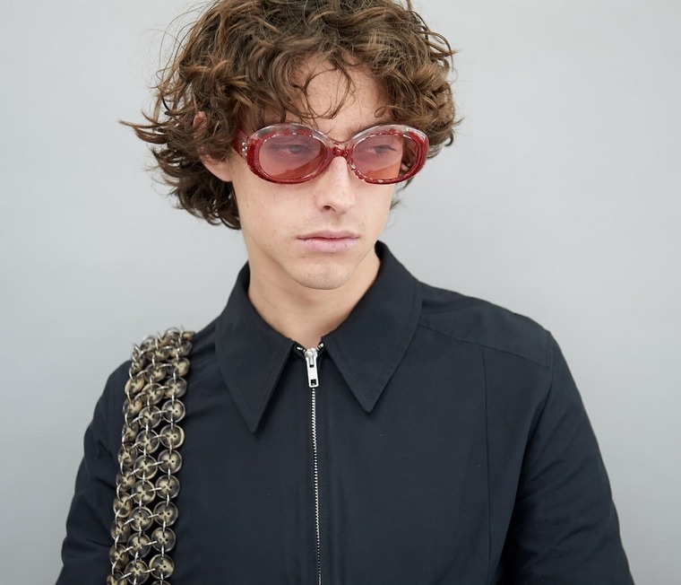 Stefan Cooke 2019 occhiali da sole alla moda con montatura rossa