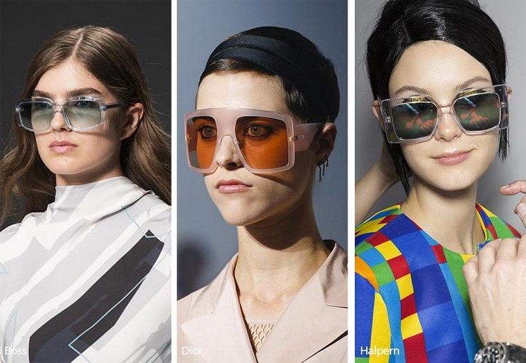 2019 occhiali da sole quadrati grandi alla moda da donna
