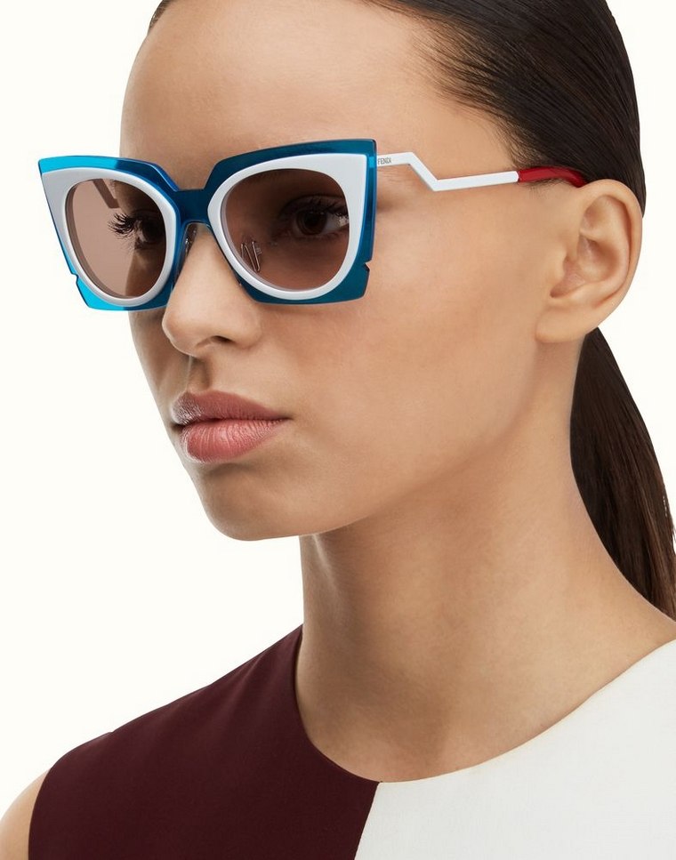 2019 occhiali da sole alla moda cat eye donna Fendi