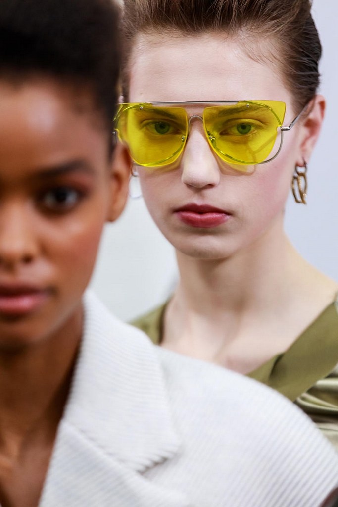 2019 madingi geltoni akiniai nuo saulės moterims „Acne Studios“