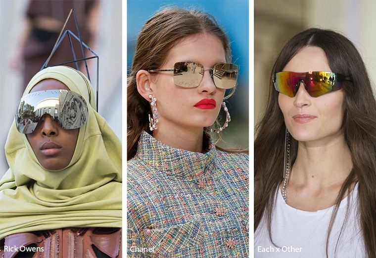 occhiali da sole alla moda 2019 lenti a specchio donna