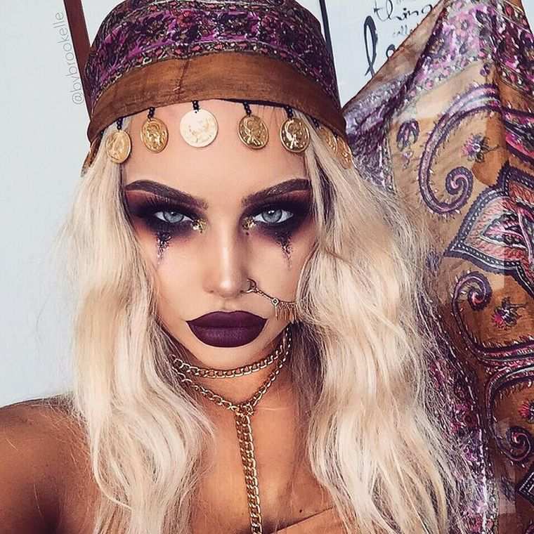 model-makeup-woman-halloween-gypsy-images