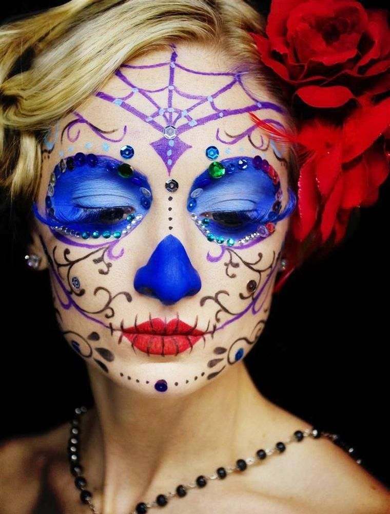 Trucco di Halloween per le donne semplice veloce-bella-idea