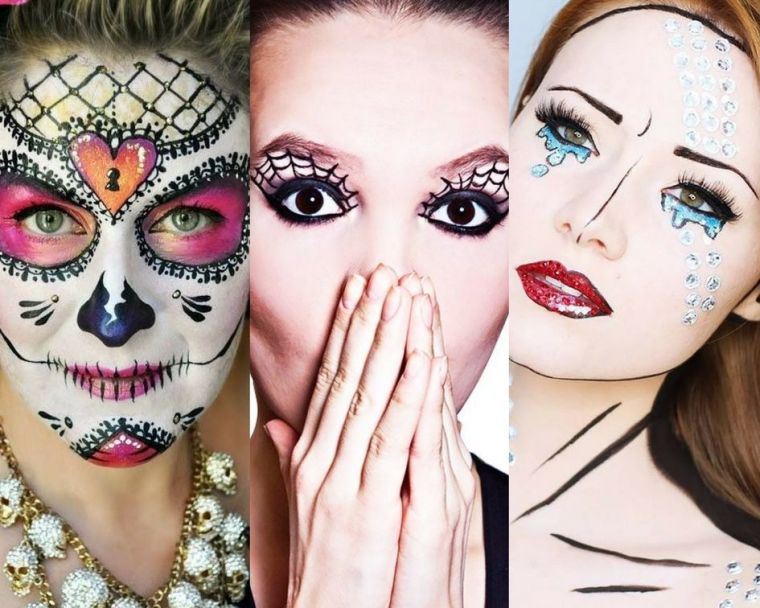 Šminka za Halloween za žene jednostavne ideje-foto-inspiracije
